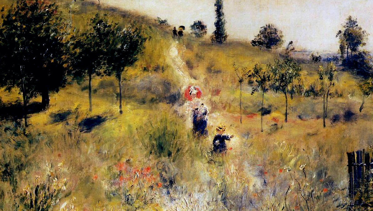 Painting, Path Leading through Tall Grass by Renoir 1877